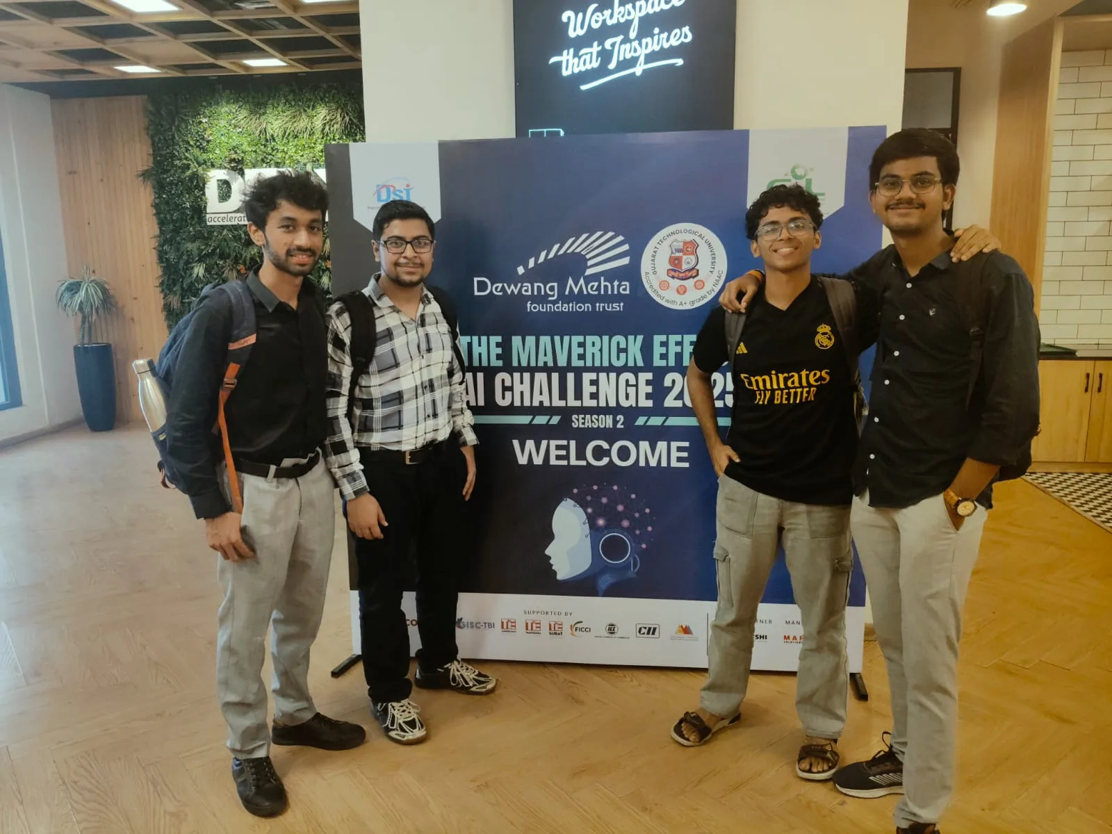 Vatsal Mehta and his team at The Maverick Effect AI Challenge 2025